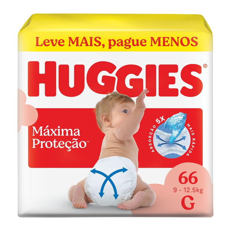 Huggies Máxima Proteção G · 66 unidades