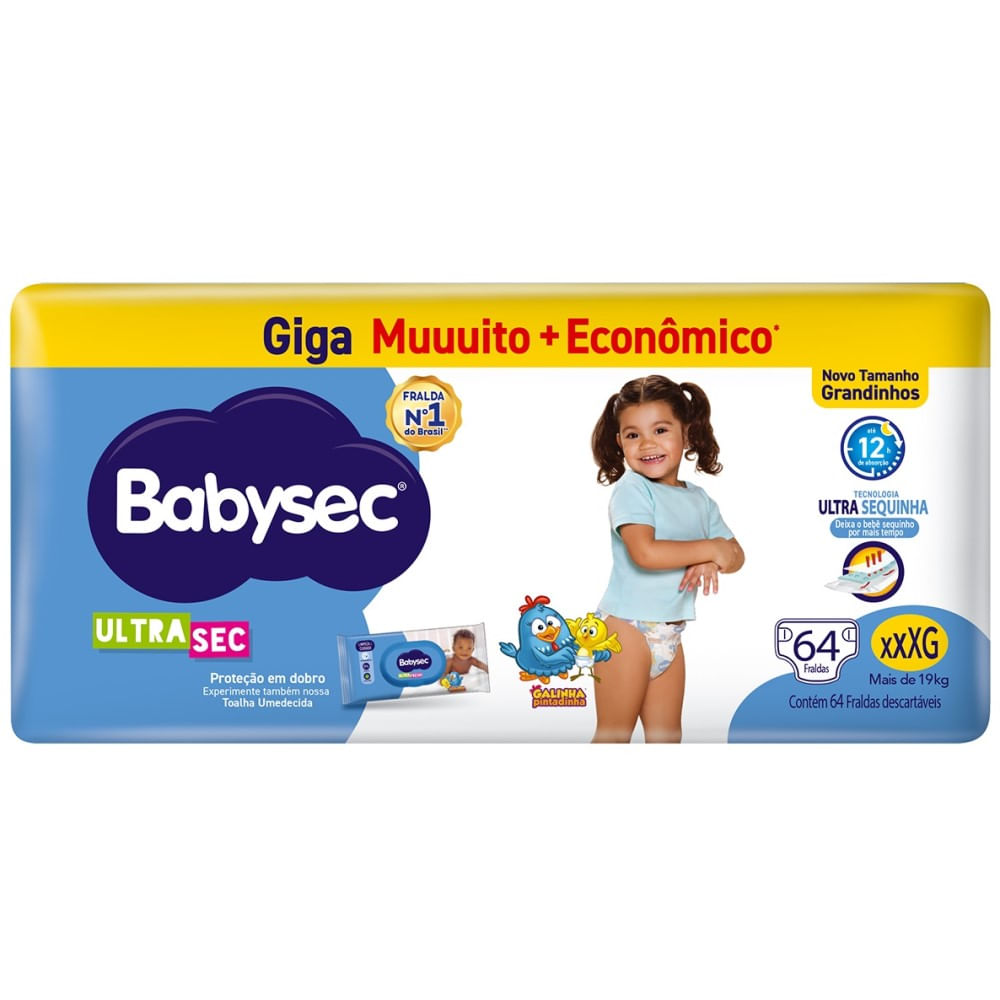 Babysec Ultrasec Galinha Pintadinha XXXG · 64 unidades