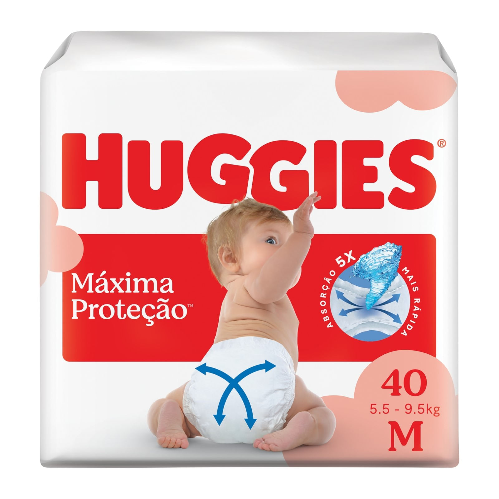 Huggies Máxima Proteção M · 40 unidades