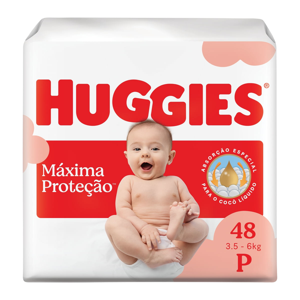 Huggies Máxima Proteção P · 48 unidades