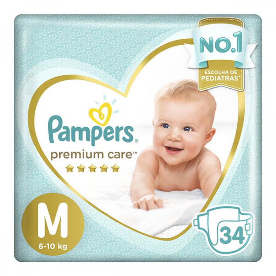 Pampers Premium Care M · 34 unidades