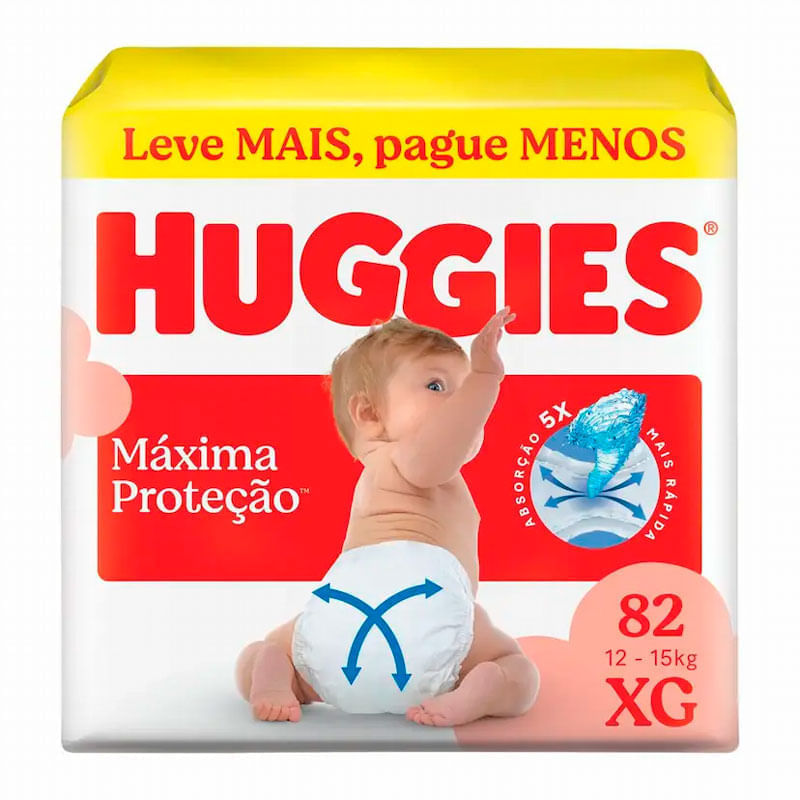 Huggies Máxima Proteção XG · 82 unidades