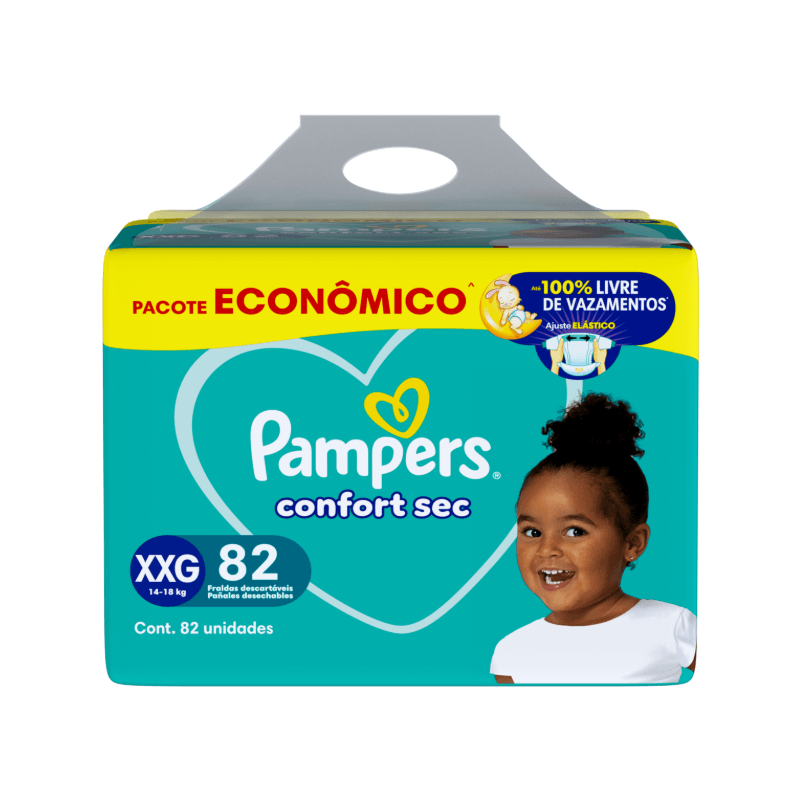 Pampers Confort Sec XXG · 82 unidades