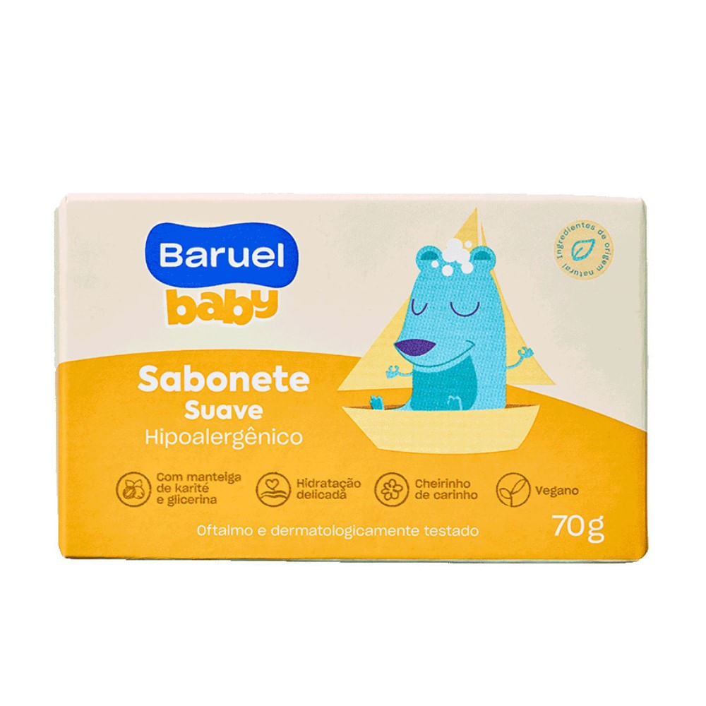 Baruel Baby Sabonete em Barra Suave · 70 g